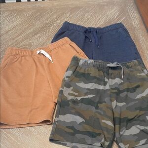 Kids Camo and Solid Cotton Shorts Set